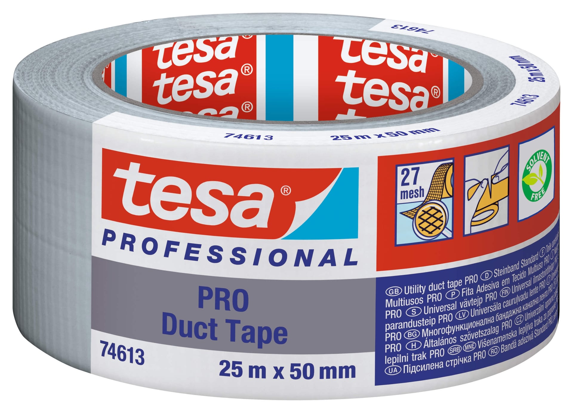 Хоби лента Tesa Professional сребърна 25м x 50мм
