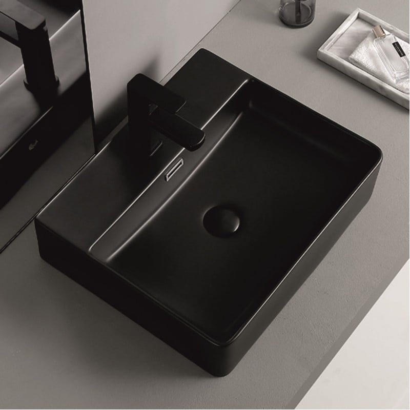 Порцеланов умивалник Inter Ceramic 5042MB черен мат 