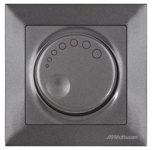 Реостатен ключ 600W Candela Mutlusan тъмносив 