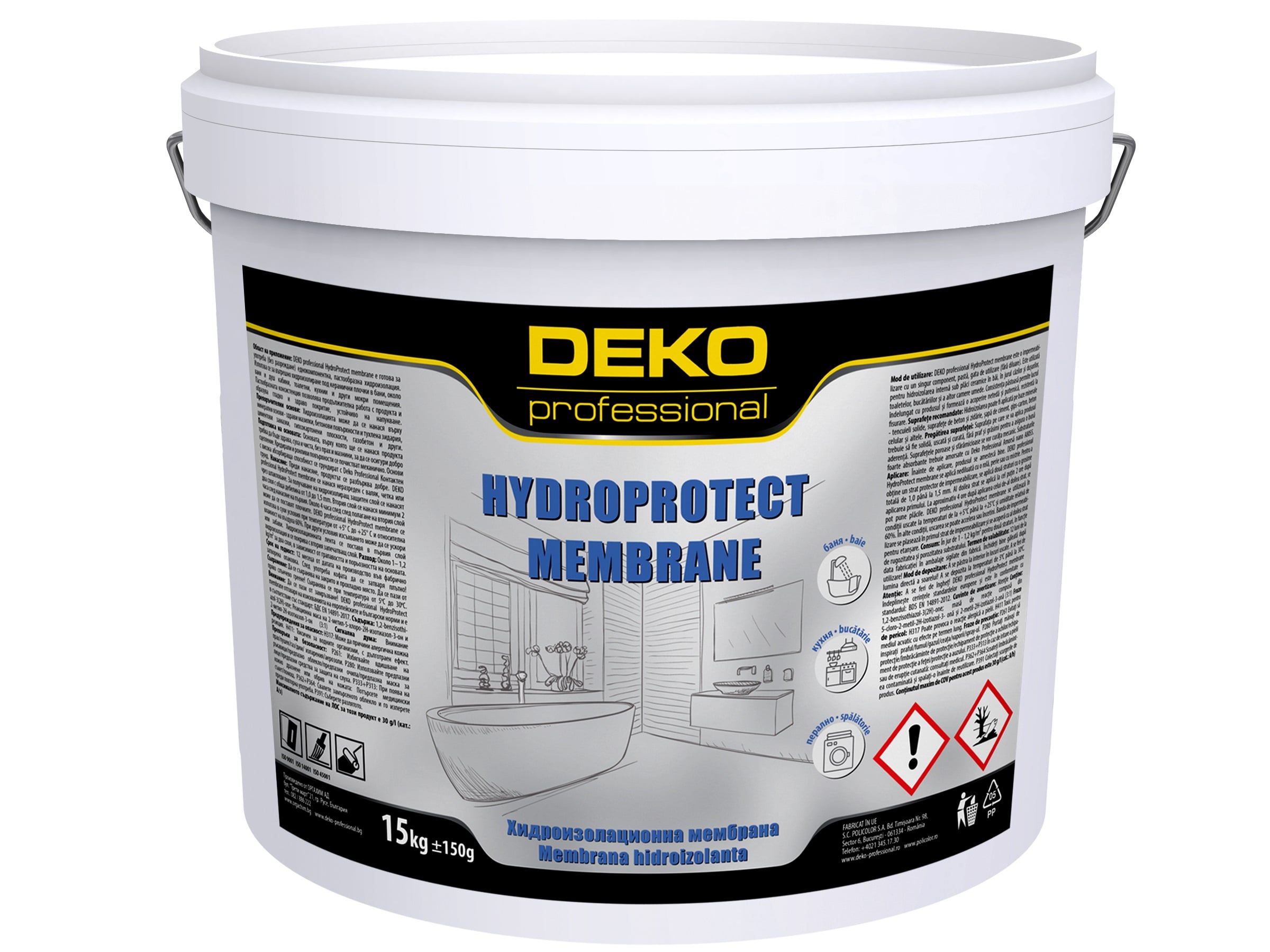 Гъвкава 1-К хидроизолационна мембрана Deko Hydroprotect 15кг