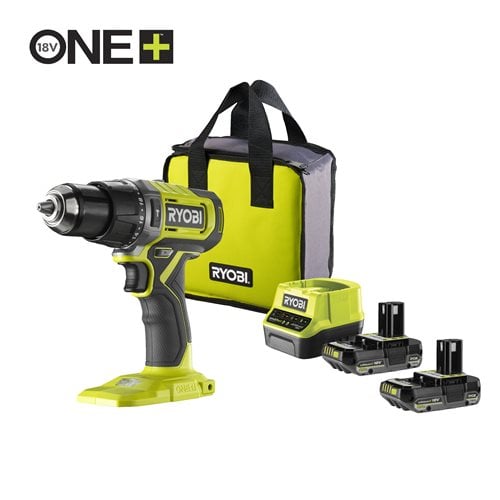 Ударен винтоверт Ryobi RPD18-2C20S 18V с 2 батерии, зарядно и чанта