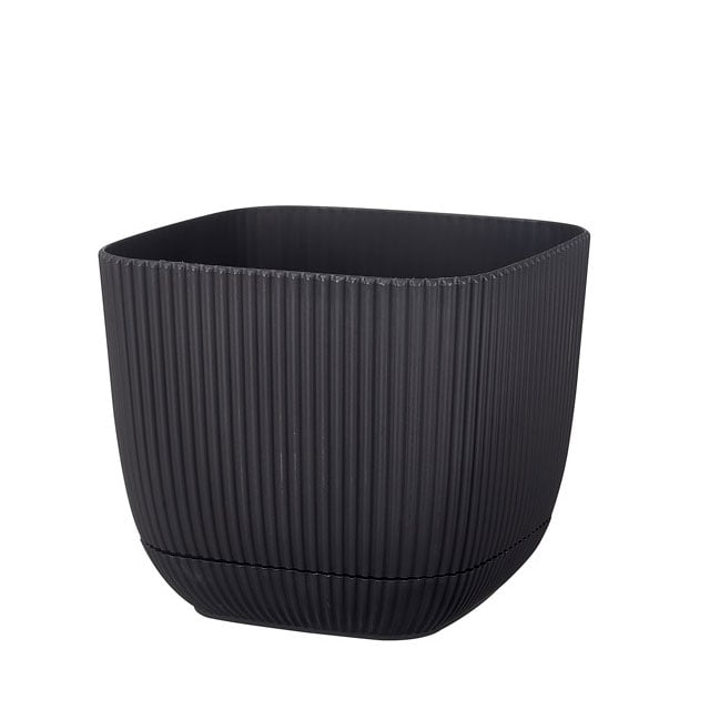 Квадратна саксия 19.3x19.3xh17см 4л антрацит