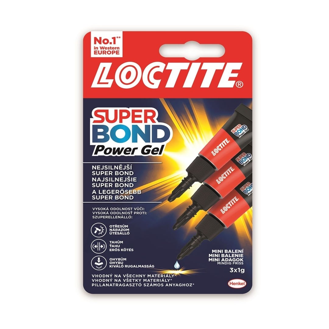 Секундно лепило Loctite Super Bond Power Gel Mini Trio 3x1г