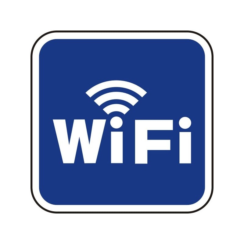 Стикер Налична безжична връзка WiFi 12х12 см 