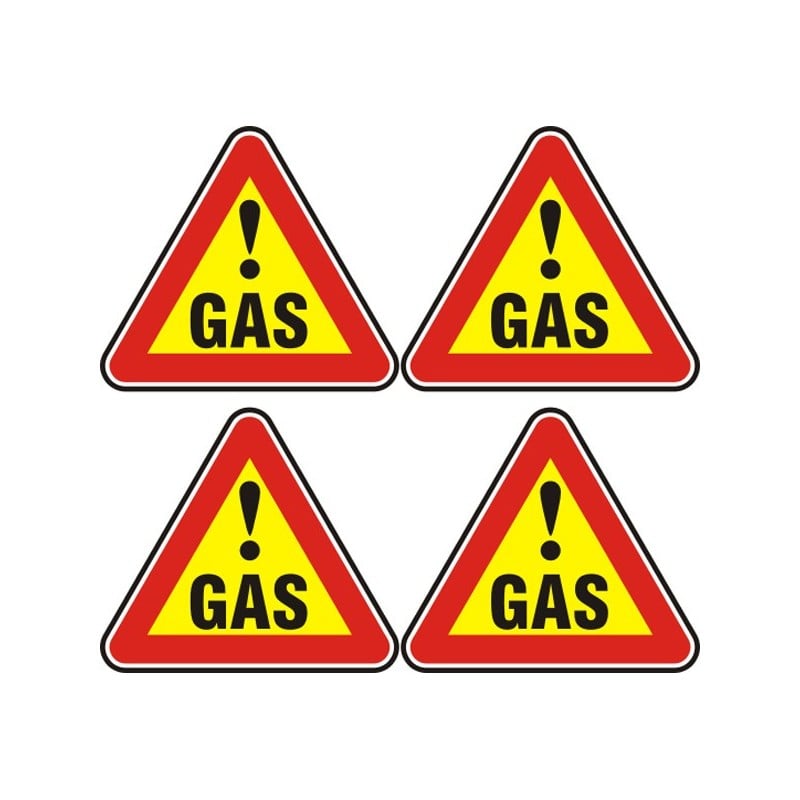 Стикер Gas! 12х12 см / 4 броя