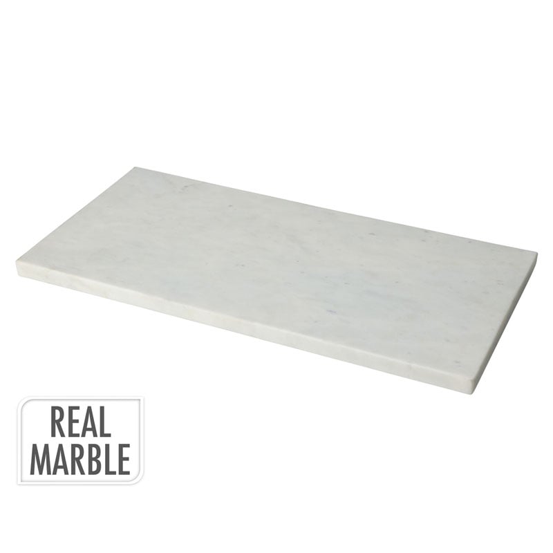 Дъска за сервиране Marble 40x20х1.5 см Бяла