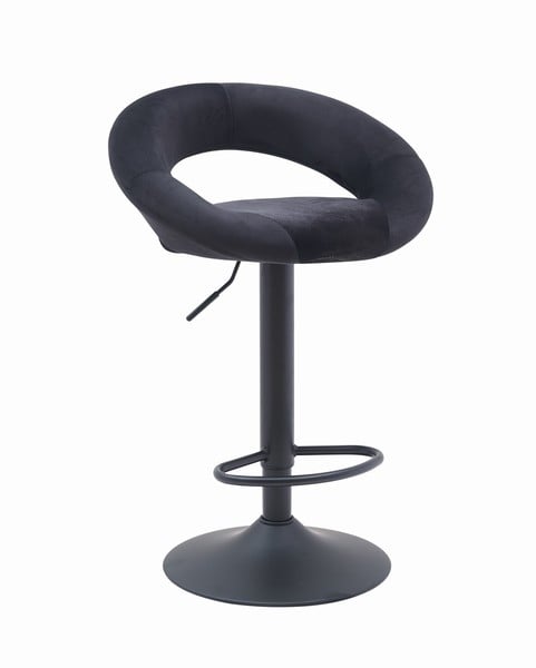 Тапициран бар стол H 102 черен