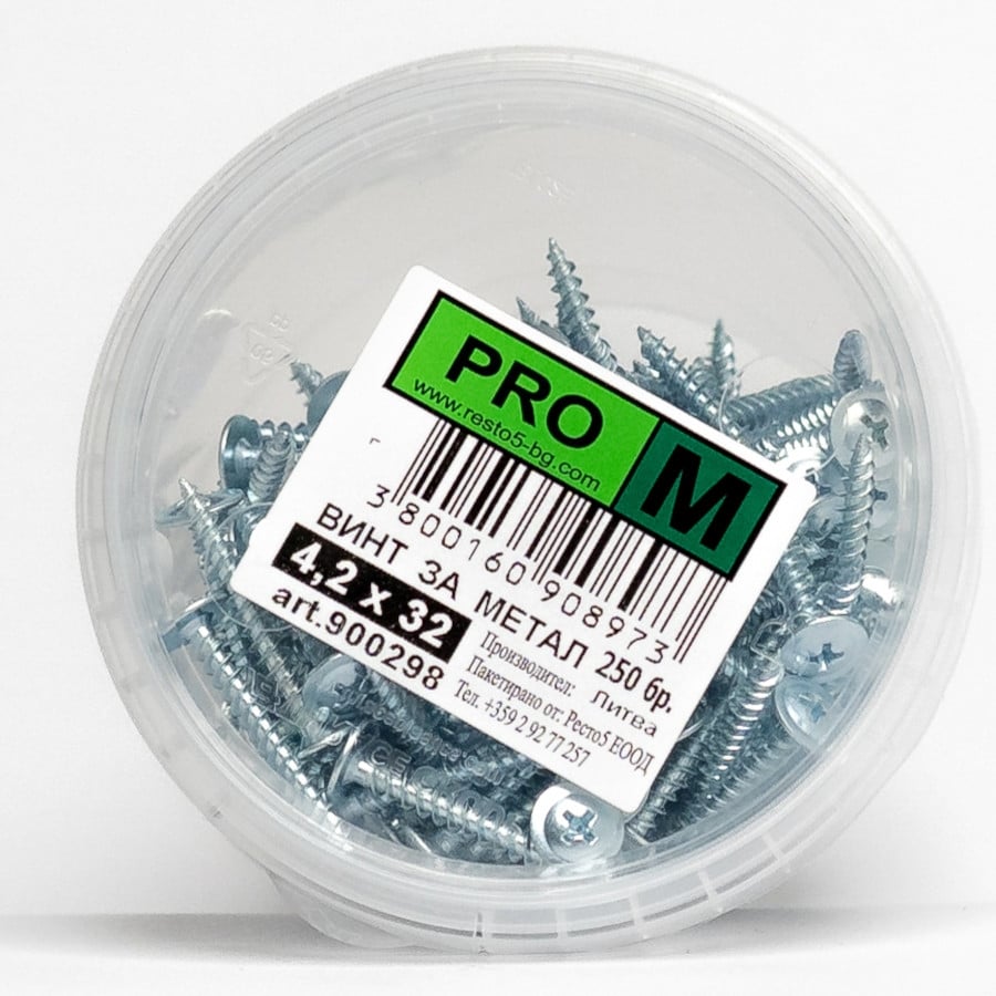Винт за метал Pro M 4,2 х 32 мм 250 броя