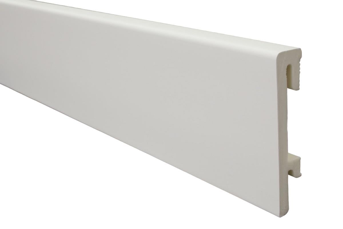 PVC перваз Salag Bravo 80 бял 2.4м