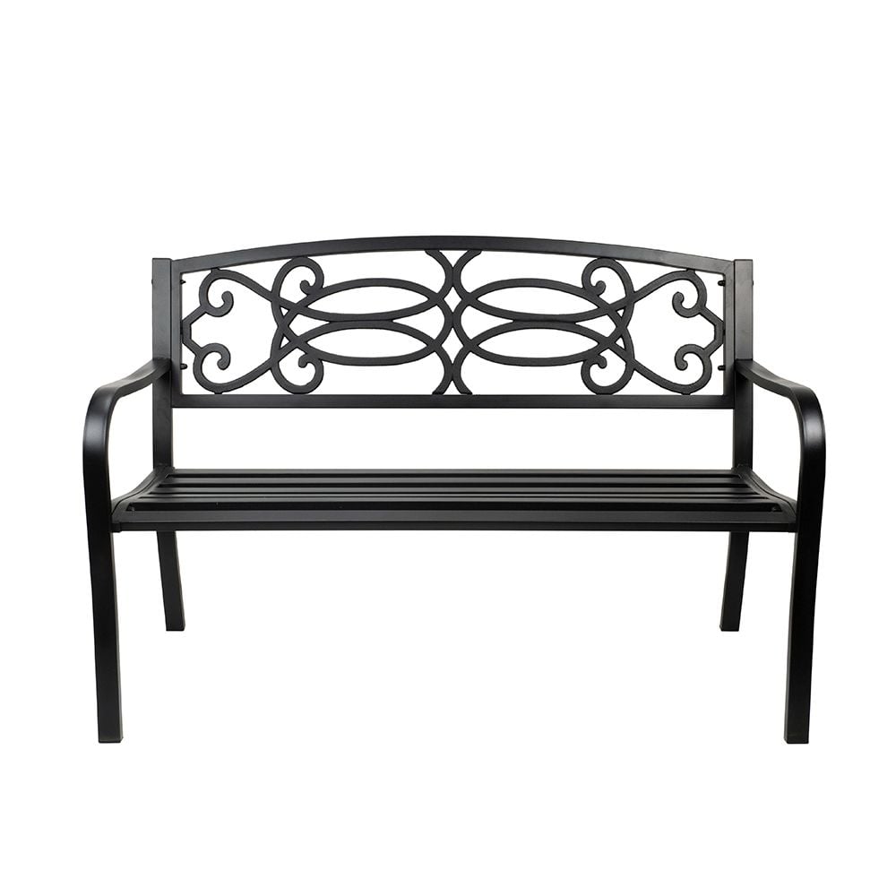 Метална паркова пейка My Garden Letkind-Bench-Flo-1 / 125x60x87см