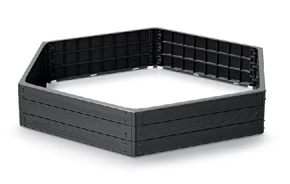 Градинско цветно легло Woody Pile IBWH-S433 шестостен 1480x1290мм