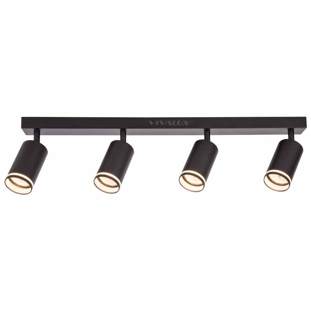 Линеен спот за таван Vivalux SP734-4L BK KING GU10 4x35W черен