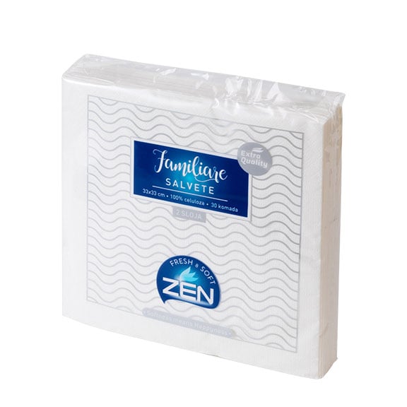 Салфетки Zen 30 броя бели