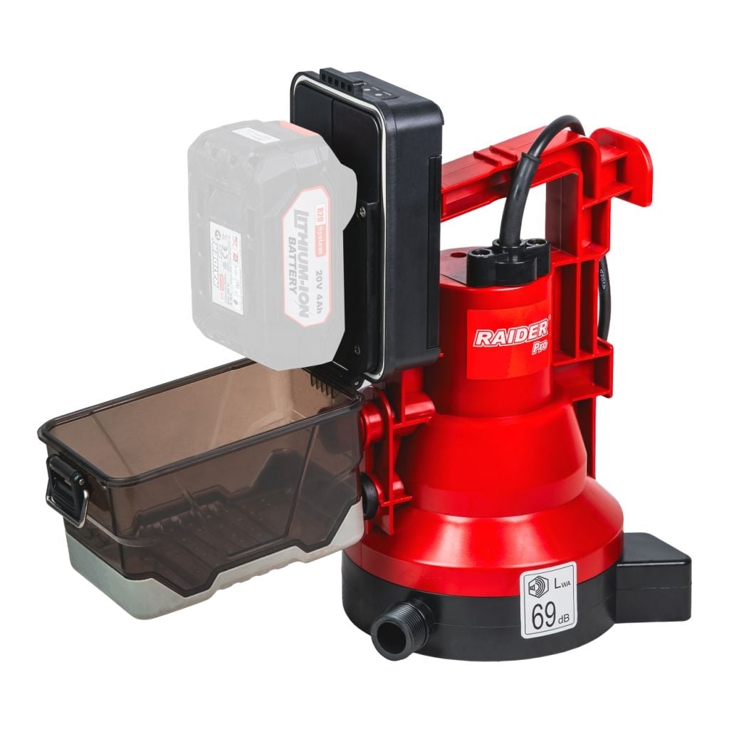 Акумулаторна потопяема помпа Raider RDP-CWP20 R20 Solo 20V без батерия и зарядно