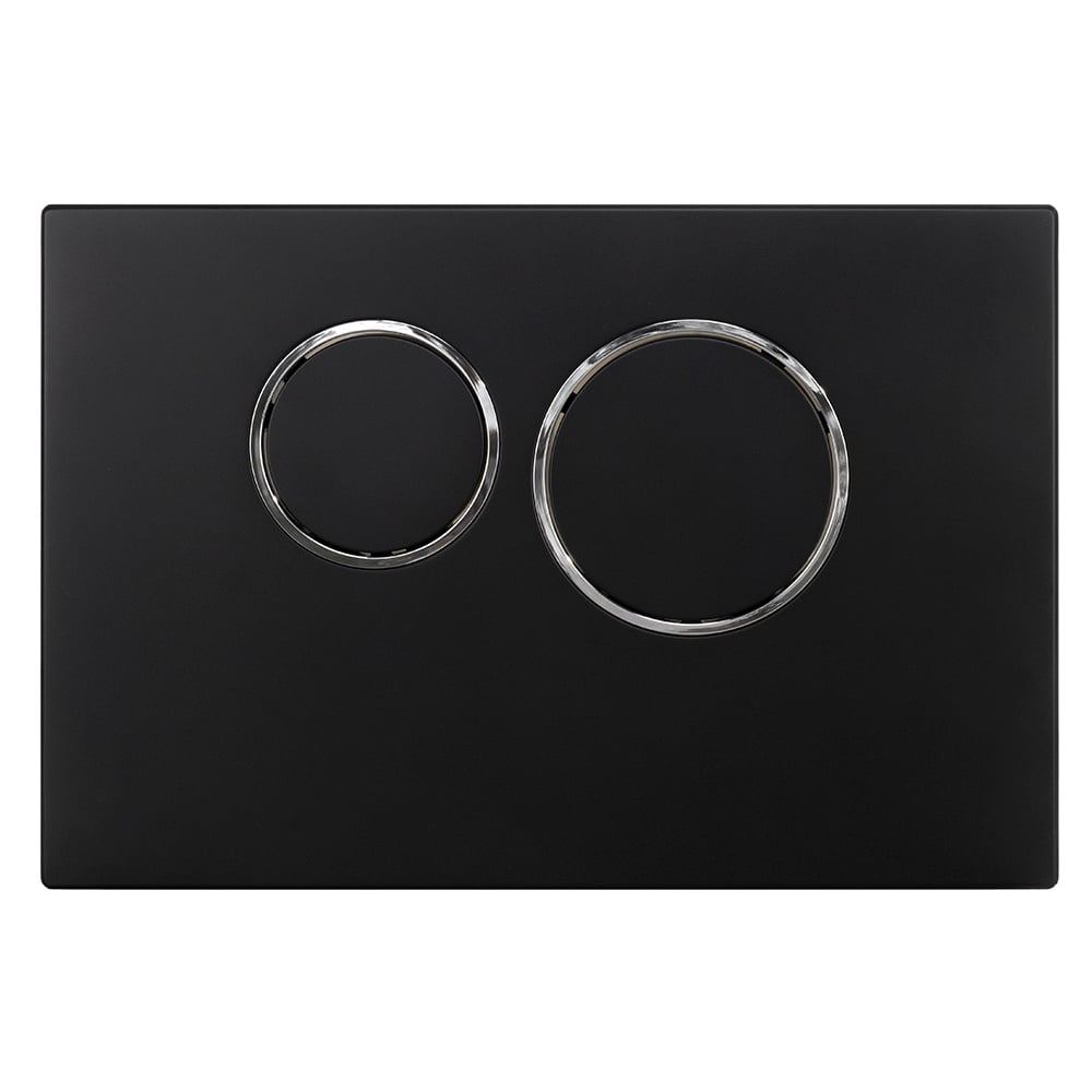 Пневматичен бутон за вграждане Cascada Round Black matte черен мат
