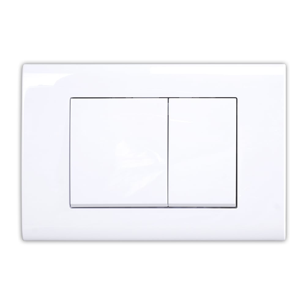 Пневматичен бутон за вграждане Cascada Square White matte бял мат