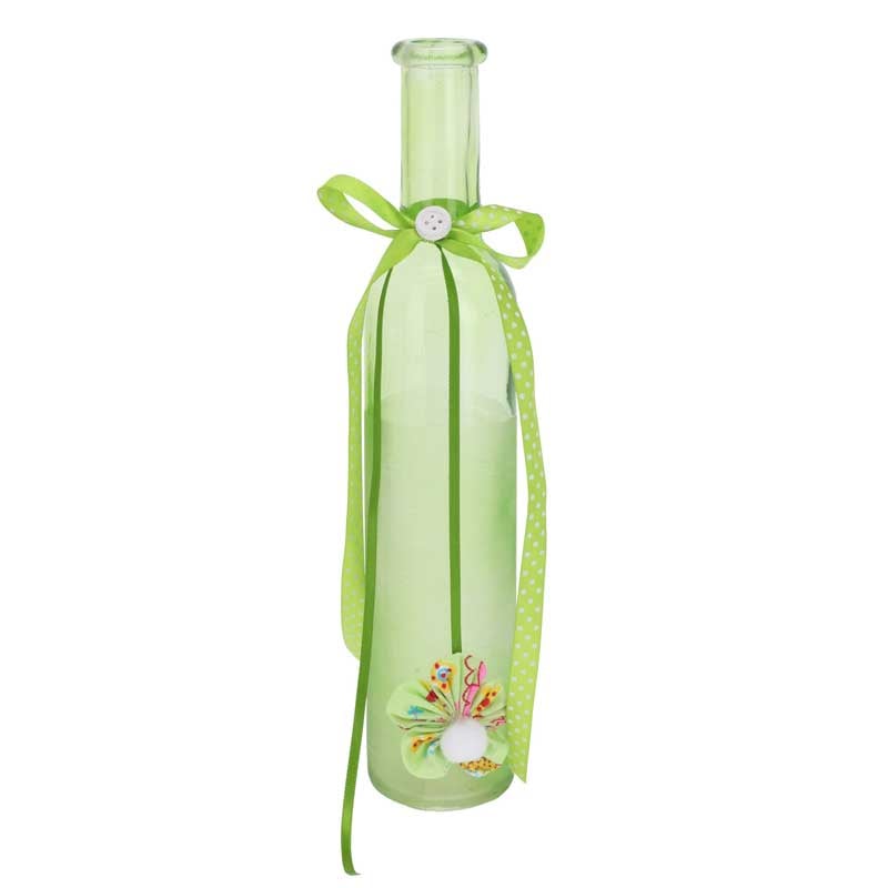 Ваза Glass Зелен 26 см 