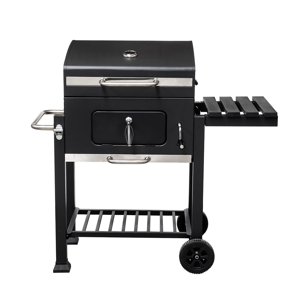 Барбекю на дървени въглища с метална решетка Ziel Grill KLD2007 черен мат