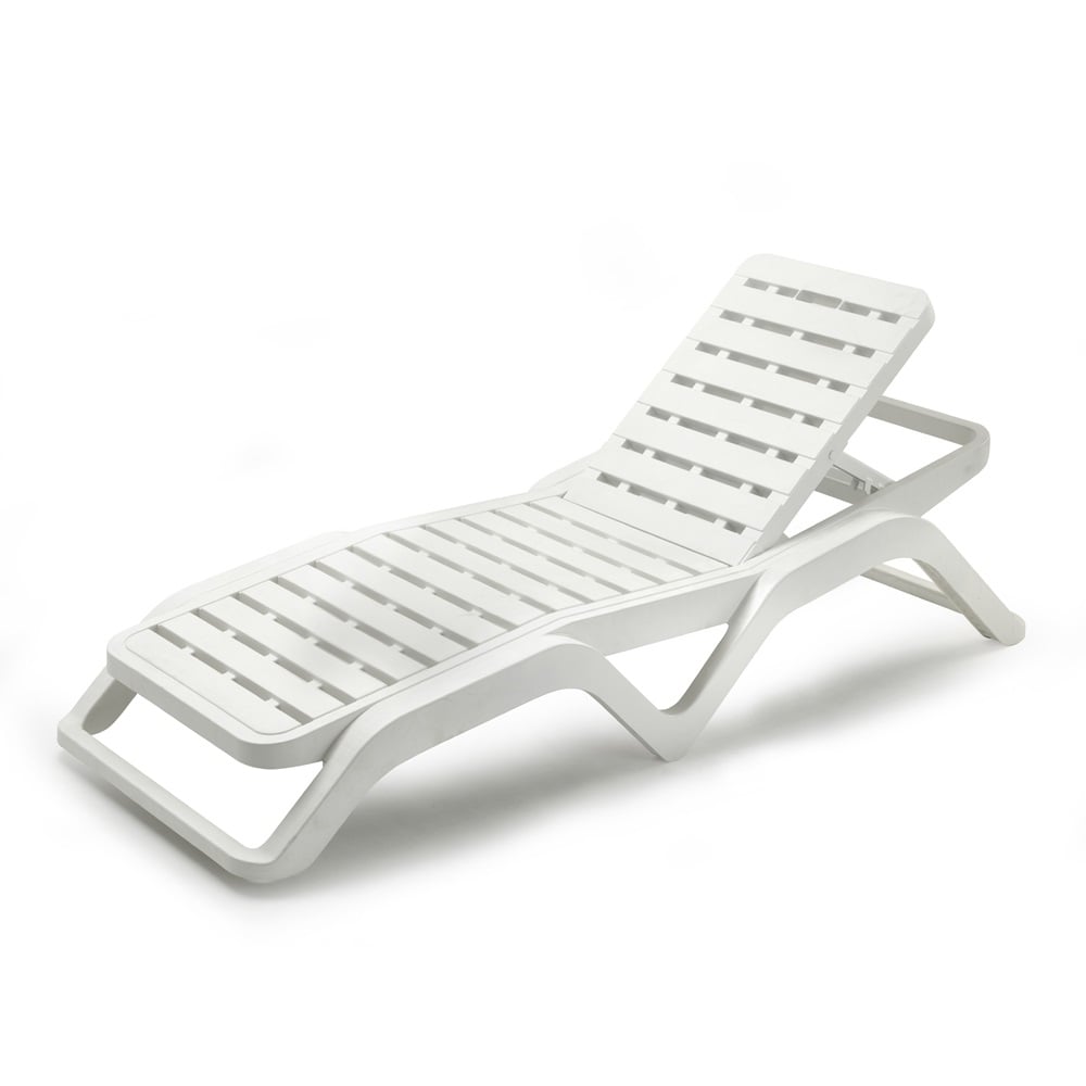 PVC шезлонг с 4 позиции Scirocco Bianco SCR023BI бял
