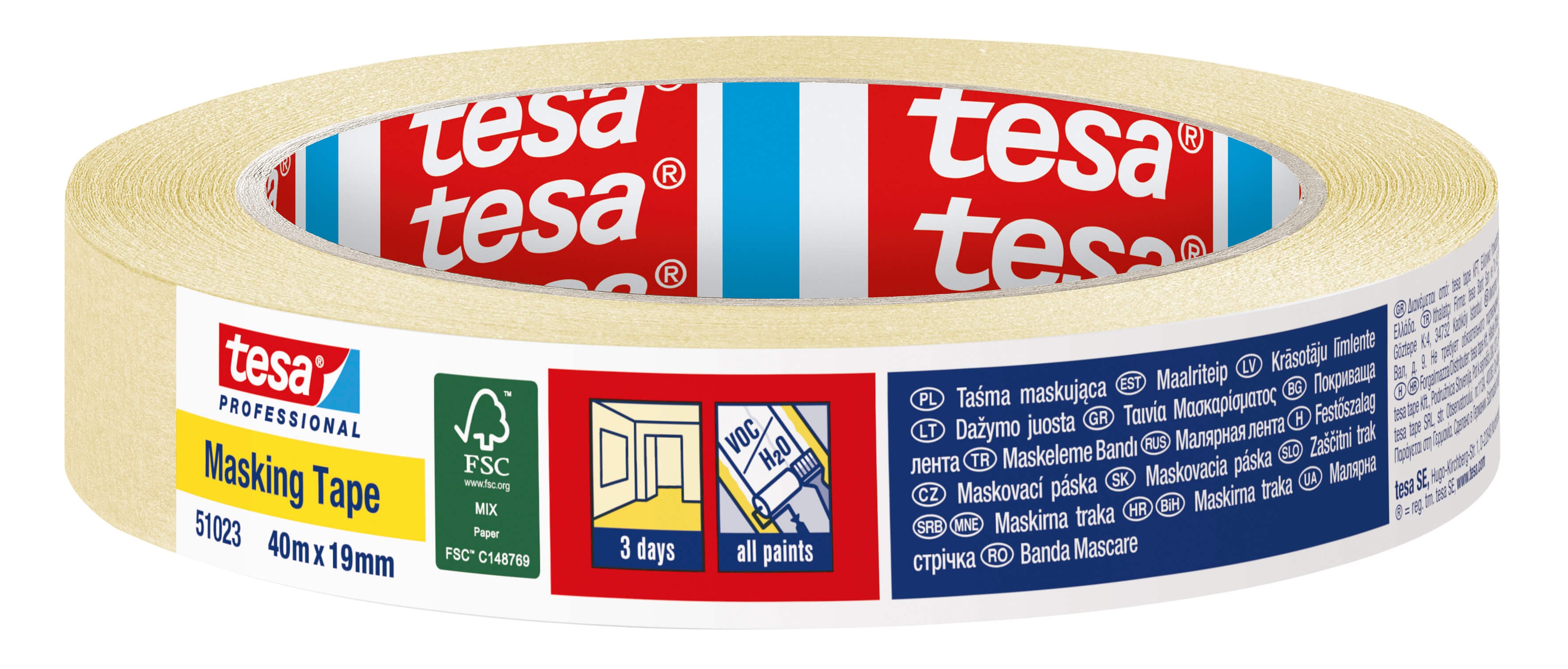 Хартиена лента Tesa Professional 40м х 19мм