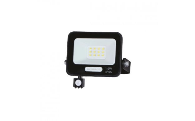 LED прожектор със сензор Optonica черен 10W 4000K IP65