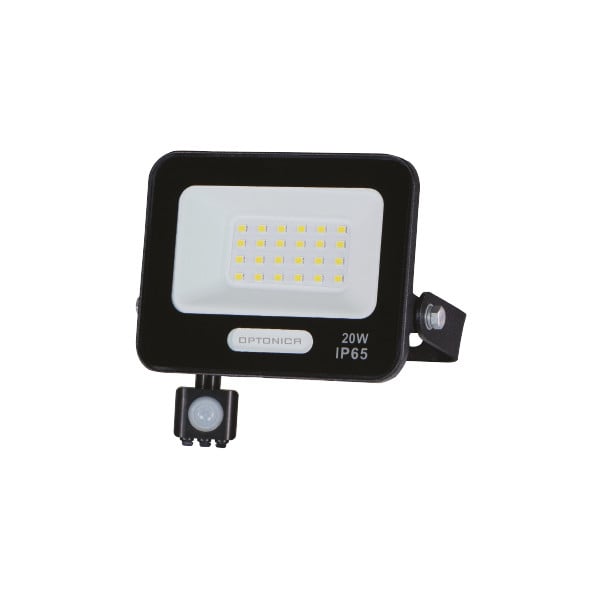 LED прожектор със сензор Optonica черен 20W 4000K IP65