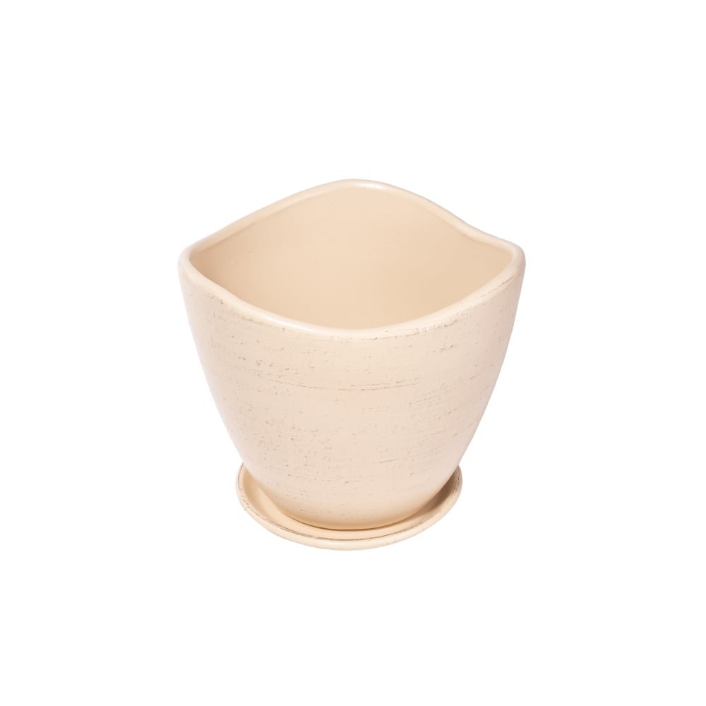 Саксия Solid Beige ø16x15см бежова