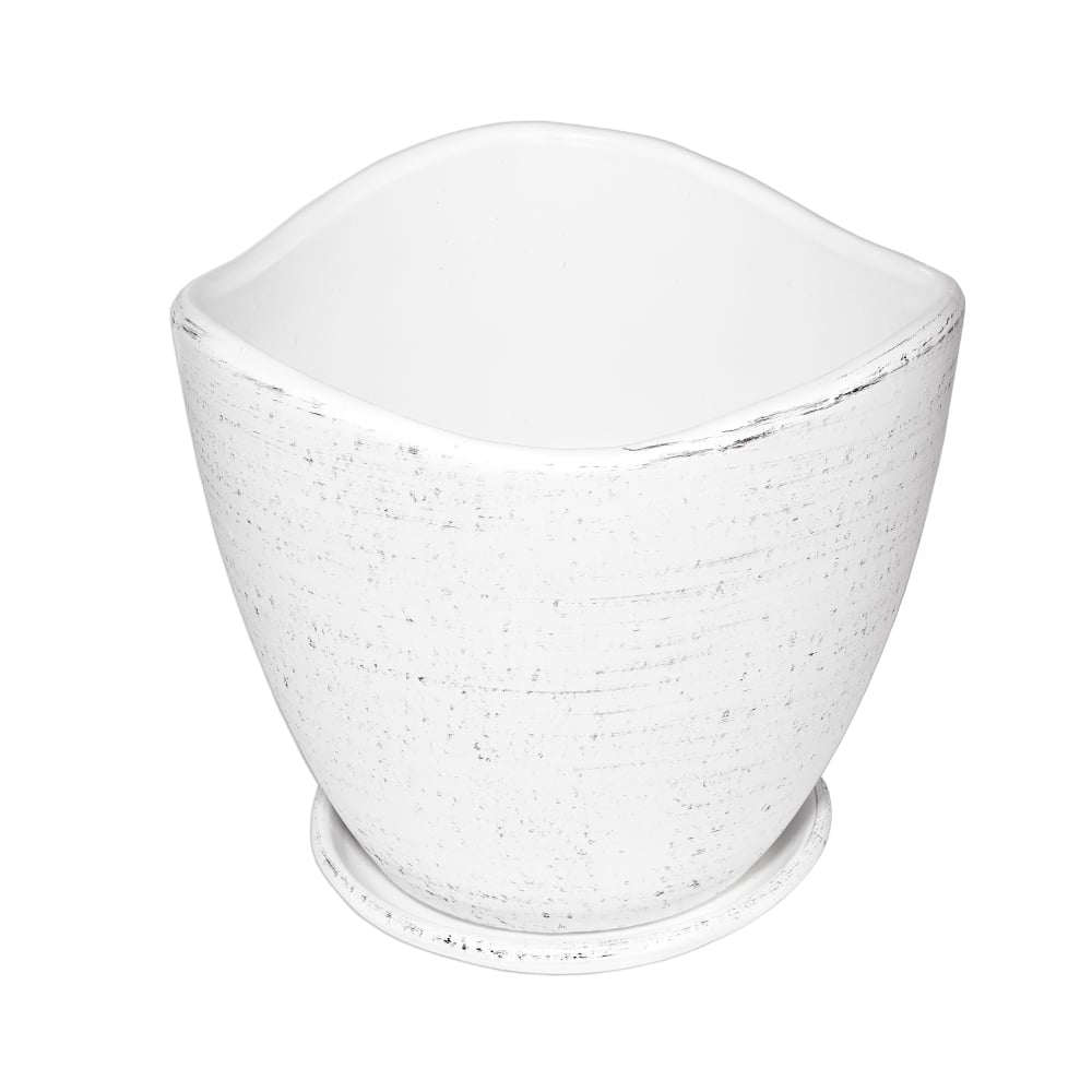Саксия Pure White ø34x30см бяла