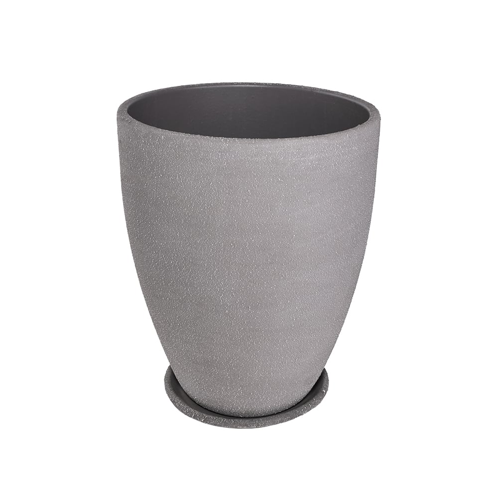Саксия Antique Grey ø26x31см сива