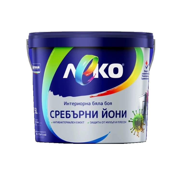Интериорен латекс със сребърни йони Леко 3л