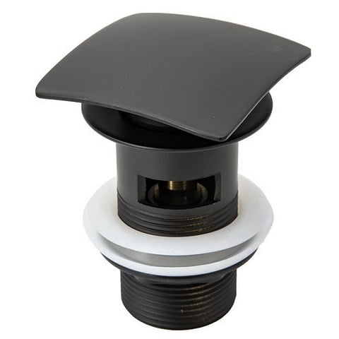 Месингово витло за умивалник Click-Clack Quadro Black Big push 1 1/4"
