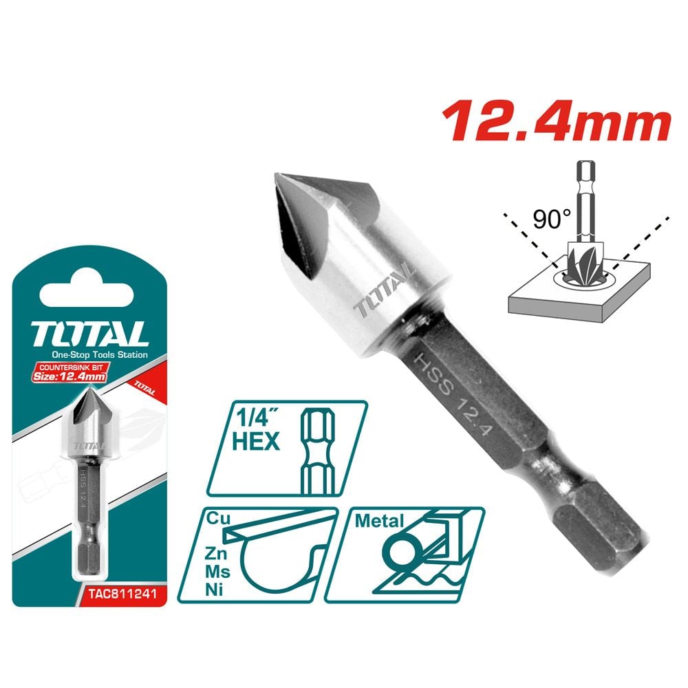 Зенкер Total HSS 1/4" / ø12,4мм