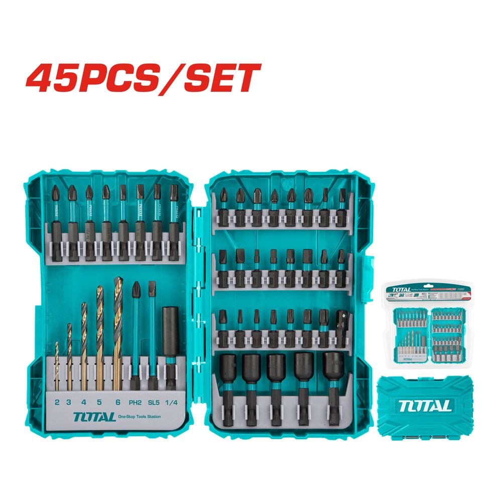 Комплект битове и вложки Total Ind HEX 45 броя