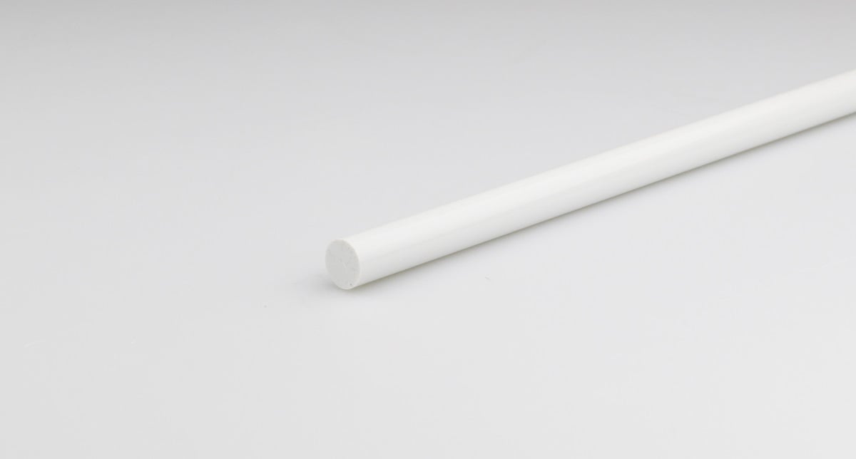 PVC кръгъл профил 100x1,6 см бял