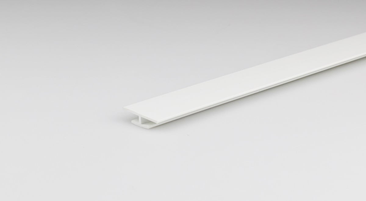 PVC H - образен профил 100x2x2см бял