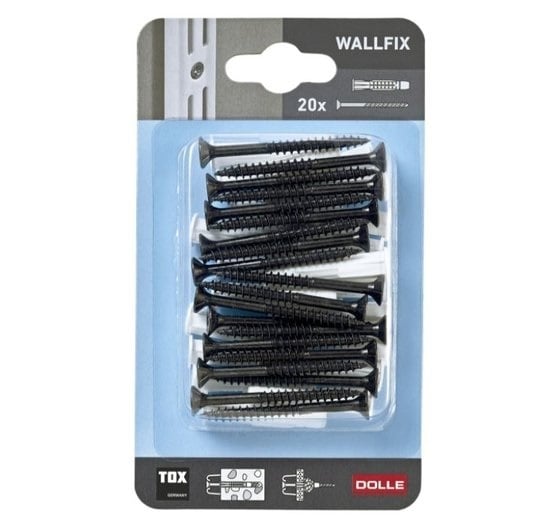 Комплект крепежни елементи за система Dolle WallFix черен