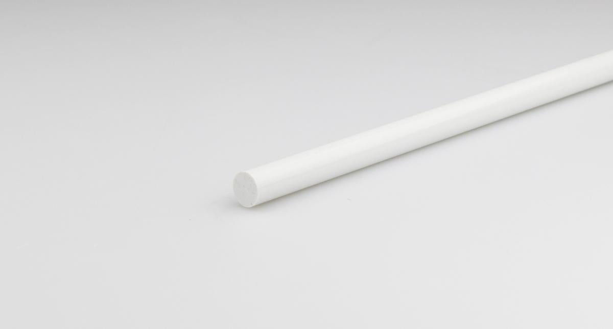 PVC кръгъл профил 100x0,8см бял лъскав