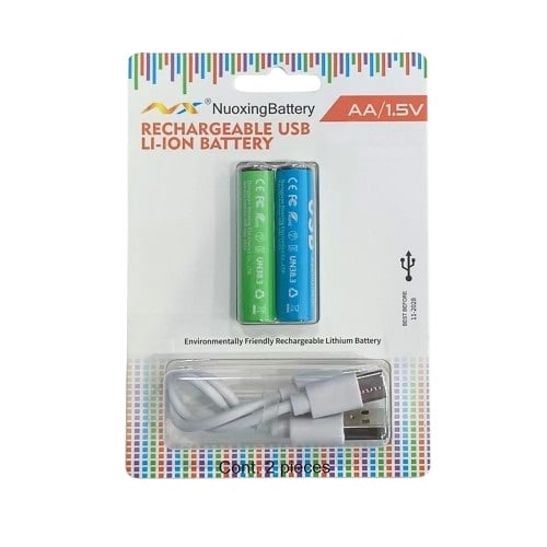 Презареждащи батерии AA USB type C 700mAh 2 броя