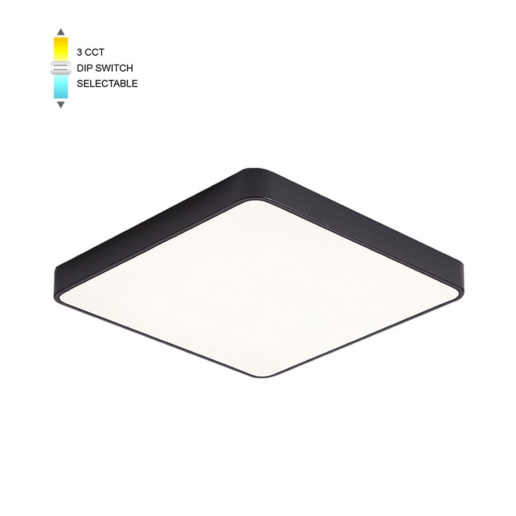 LED плафониера Vito Finesse 35W квадрат 40х40см черна
