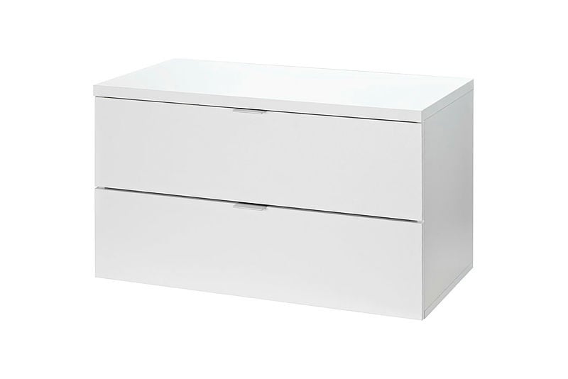 Шкаф с две чекмеджета Dolle Walk In 79x45x40см бял