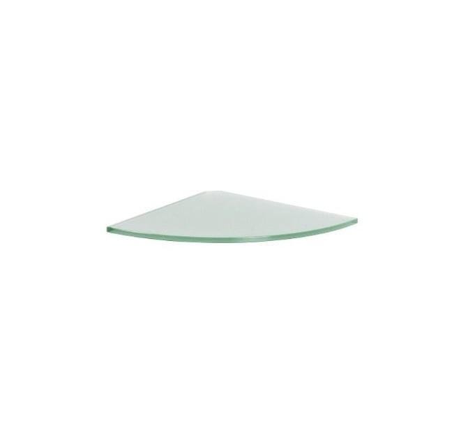 Ъглов стъклен рафт Dolle Glassline 250x250x8 мм матиран