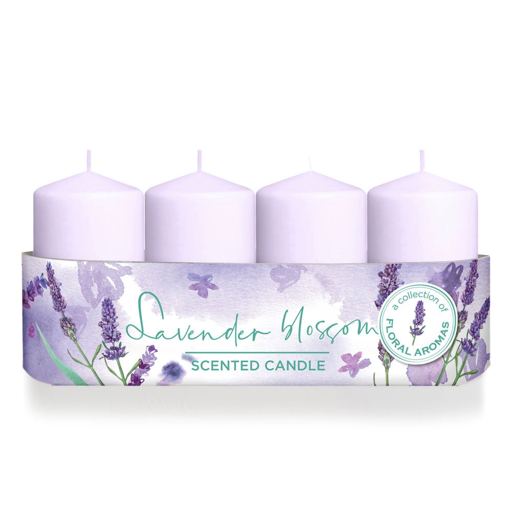 Ароматни свещи Lavender 40x70мм 4 броя