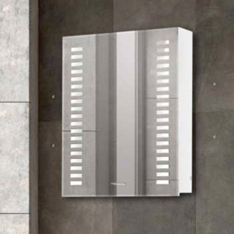 Горен шкаф за баня с огледало с LED осветление Макена Сиана 