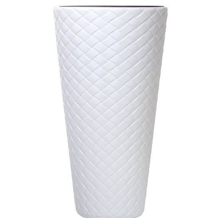 Саксия Matuba Slim S449 / 40х40х78см бяла