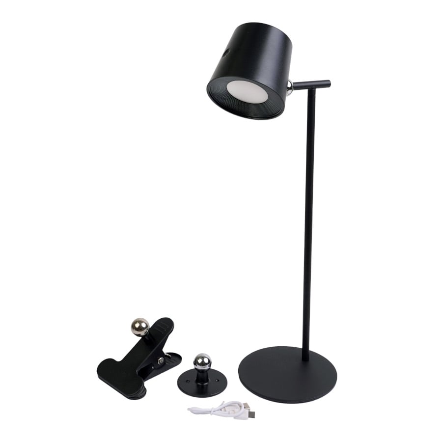 LED настолна лампа 3в1 Lightex Maze 2W CCT USB черна