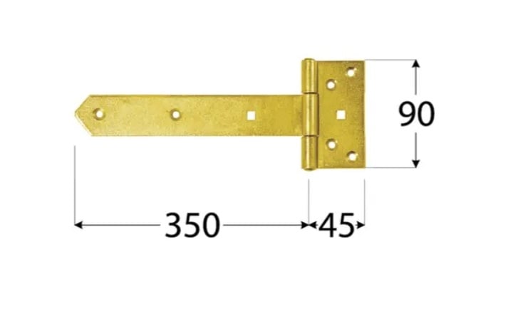 Стандартна Т-панта за порта ZB 350x45x90x3мм
