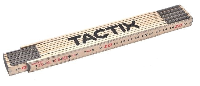 Сгъваем дървен метър Tactix 2м