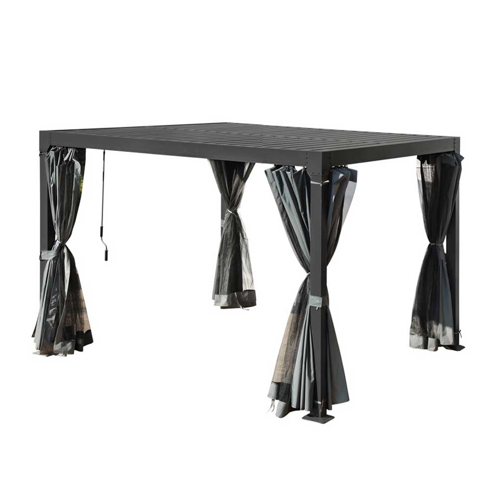 Алуминиева пергола My Garden Louver NFF00866A 3x3 тъмносива