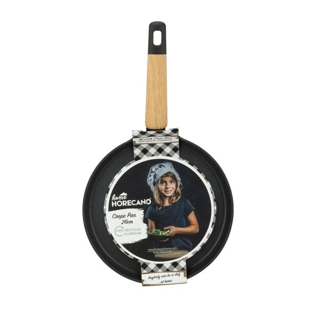 Тиган за палачинки Horecano Home DFP-SC16-26 / 26x1,7см черен