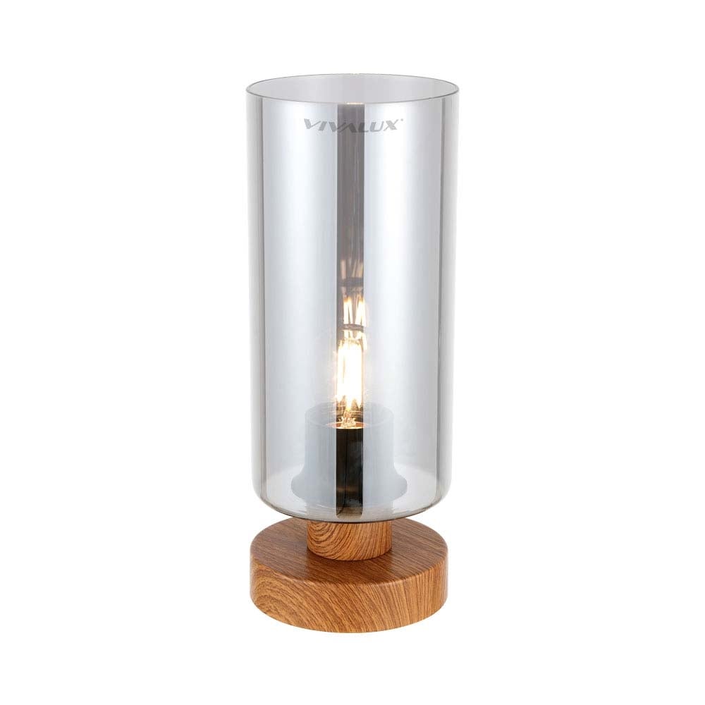 Нощна лампа Vivalux Amira TBL739 E27 / 1x75W опушено стъкло